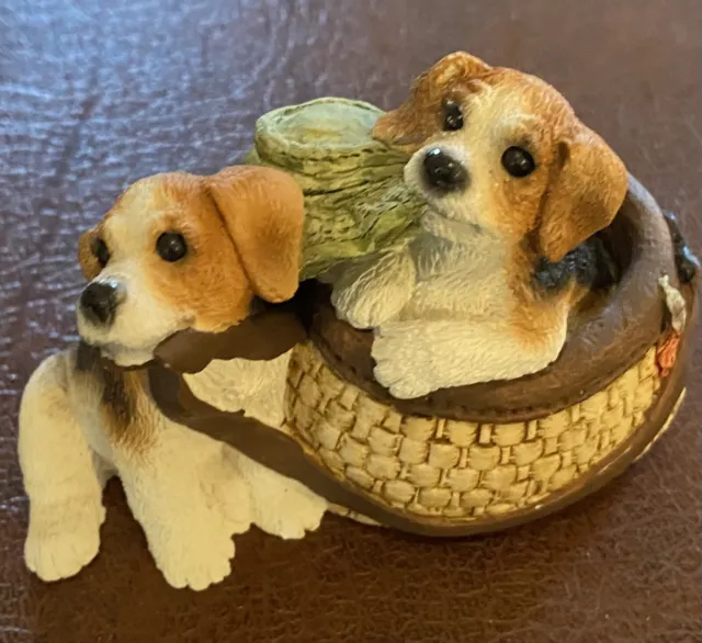 stone critters babies beagle dog figurine