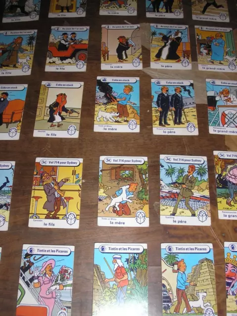 Tintin Jeu de Cartes Le 7 Sept Familles Secret Licorno Or Nero Coke en Stock