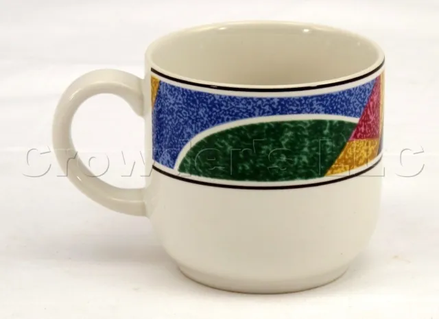 Sango Flair 91 Multi Color Decorative Mug Cup - 3" Tall 3.25" Wide - Part # 4806