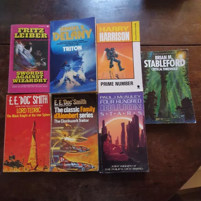 Science Fiction Bundle Job Lot x7 Paperback Books. Delany, Harrison, Leiber.