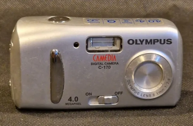 Olympus Camedia C-170 4.0MP Compact Digital Camera Silver Tested