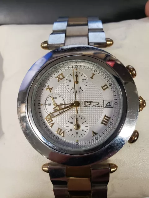 Daniel Steiger Stainless Watch 2010DS-M Mens WATCH 45MM parts/repair