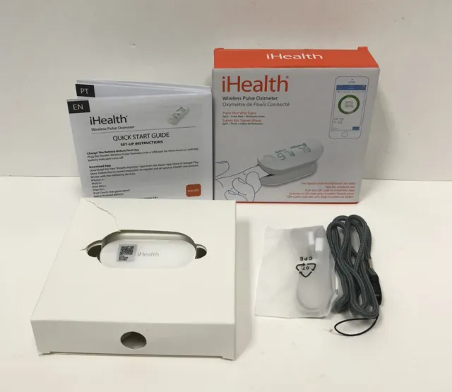 iHealth Air Wireless Fingertip Pulse Oximeter Open Box Complete