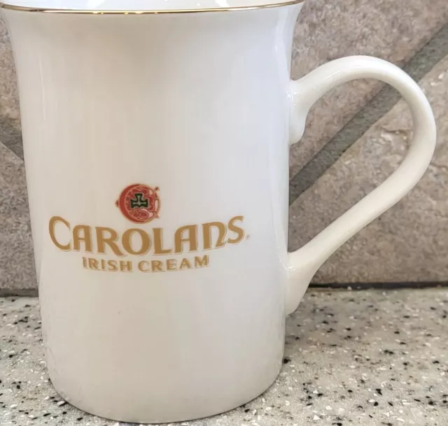 Carolans Irish Cream Ceramic Mug Whiskey Mug Gold Trim  10 fl oz