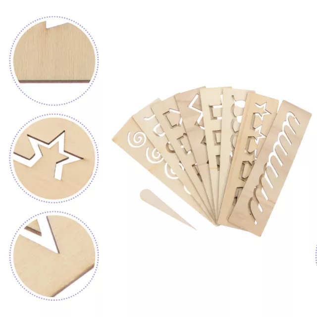 SEWACC Wood Tracing Boards Set Montesorri Shape Toy for Kids