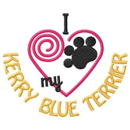 I "Heart" My Kerry Blue Terrier Long-Sleeved T-Shirt 1389-2 Size S - XXL