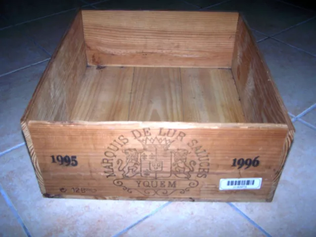 caisse vide bois vin chateau Yquem 1995 1996 sauternes wood wine case cbo owc 3