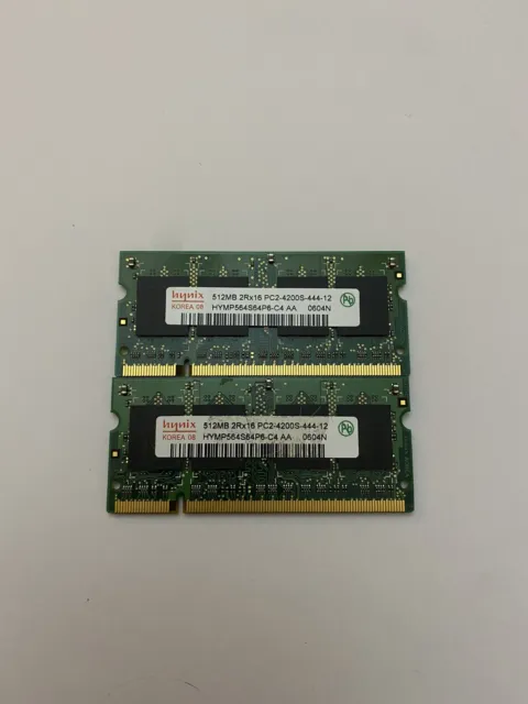 1GB 2 X 512MB PC2-4200S DDR2 533Mhz 200Pin SODIMM Notebook RAM