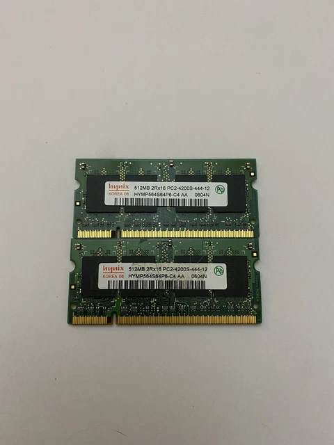 1GB 2 X 512MB PC2-4200S DDR2 533Mhz 200Pin SODIMM Notebook RAM