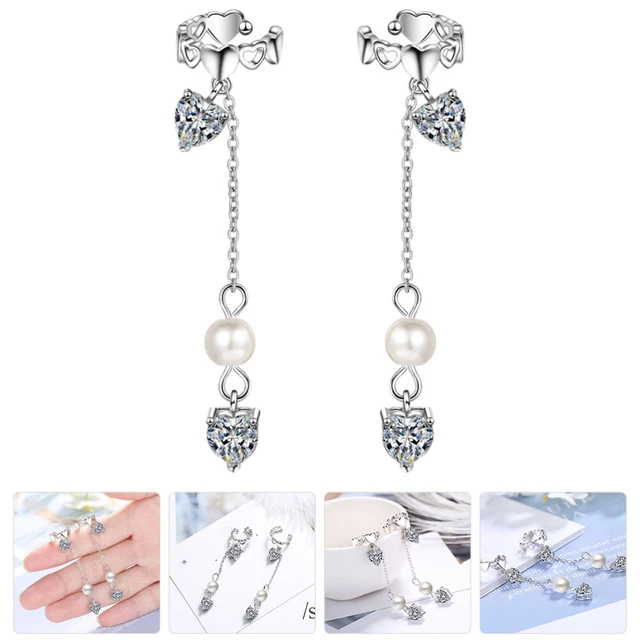 Miss Cuore Forma Orecchino Clip Statement Orecchini Orecchini Polsini Donna Traccia