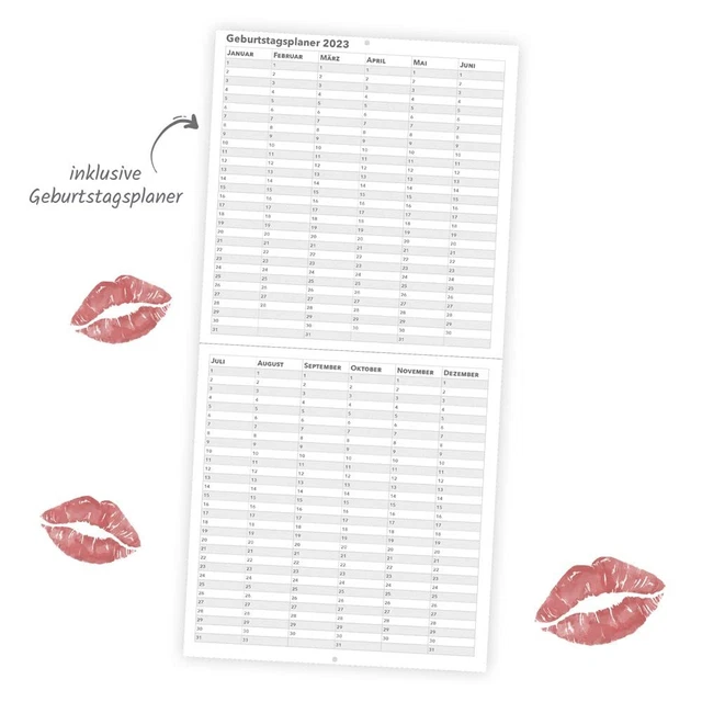 2 EROTIK KALENDER Girls 2023 Wandplaner Kalender - Terminkalender EUR 1