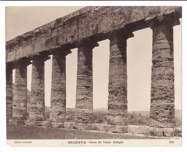SEGESTA INSIDE OF the temple 1900c Ed. Alinari Gelatin sillver ...