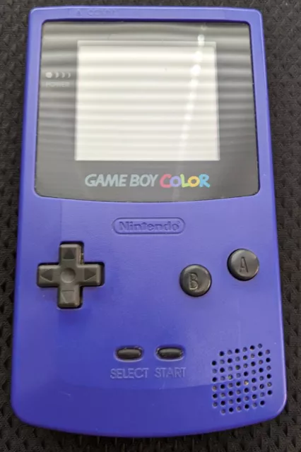 NINTENDO Game Boy Color (CGB-001) BUNDLE w/ Vintage Case TESTED (Grape Purple)