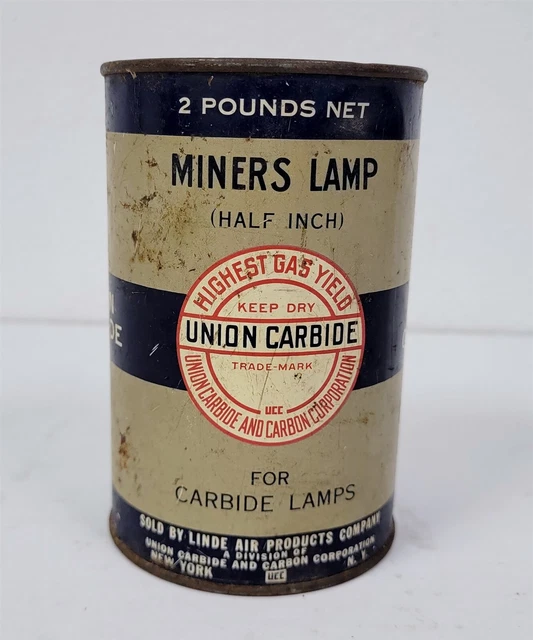 B-67 Vintage 1920'S/30'S Union Carbide Miners Lamp Can
