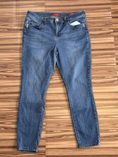 Guess Skinny Jeans Women Beyla Curvy Mid Rise Medium Wash Denim sz 31