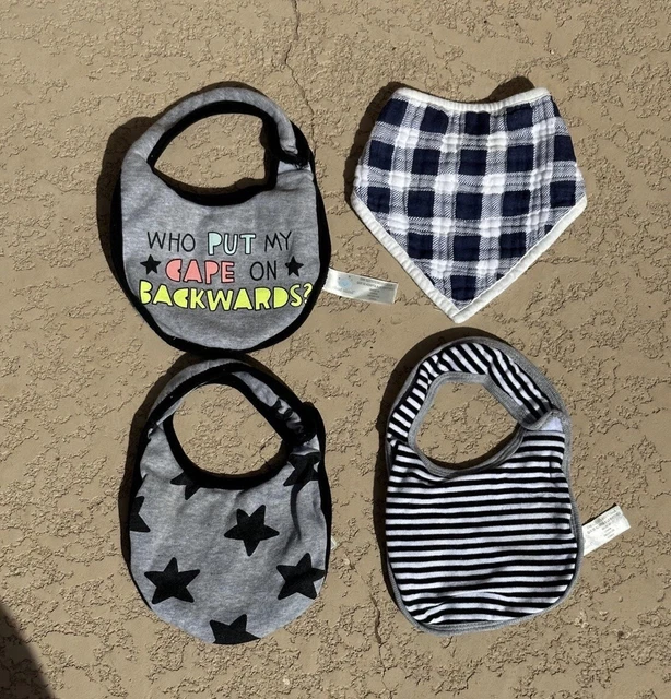 4 baby bibs - good used condition