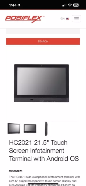 Posiflex 21.5” HC2021 Touch Screen Infotainment Terminal With Android OS