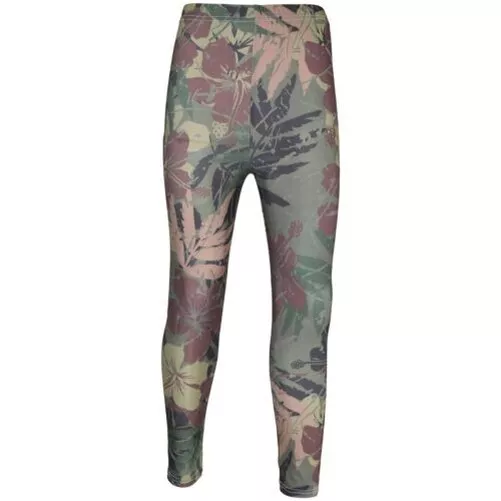 Bambine Legging Mimetico Foglie Stampa Estate Verde Moda Pantaloni Età 5-13 Anni