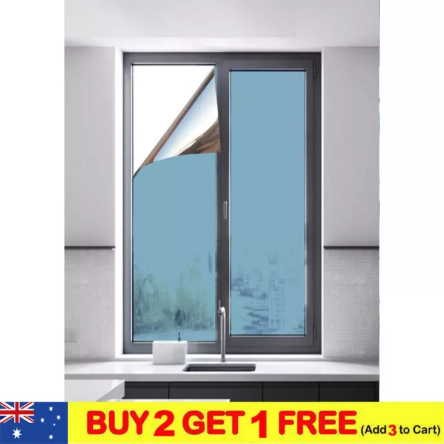 2M One Way Mirror Tint Window Glass Film Solar UV Reflective Privacy Protector