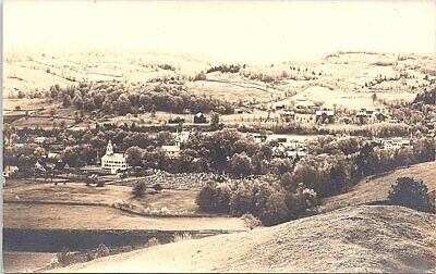 RPPC New Hampshire Birdseye View of Town and Valley early 1900s