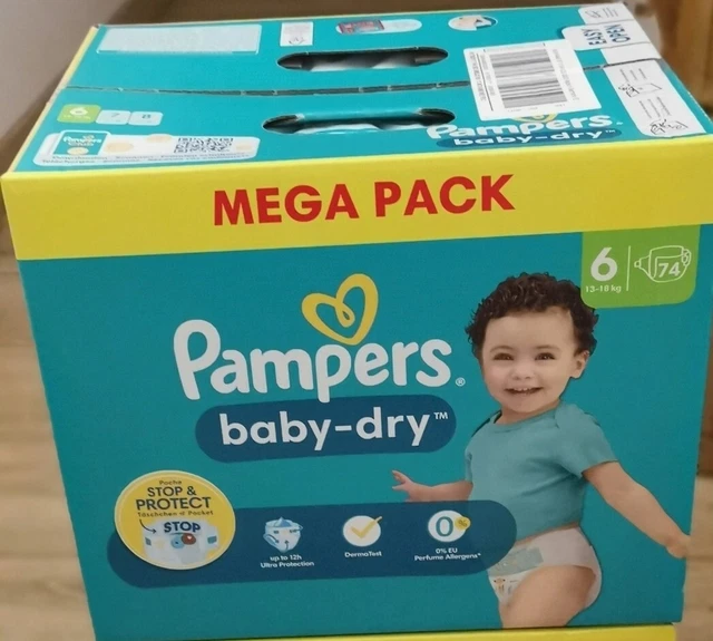 Mega Pack 70 couches PAMPERS Baby Dry Pants Taille 6 (14 à 19KG) Culottes  Bébé