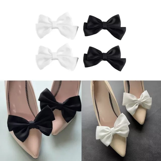 1Pair Bow Flower Shoes Accessories Wedding Bride Charm Shoe Buckle Decor Clip KY