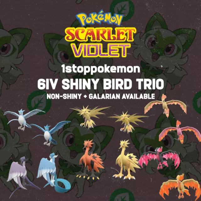 POKEMON SWORD & Shield - Event Shiny Galarian Articuno - Zapdos - Moltres  £3.00 - PicClick UK