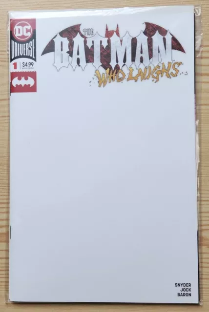 The Batman Who Laughs #1 - Blank Sketch Variant Cover - DC Comics - Snyder Jock