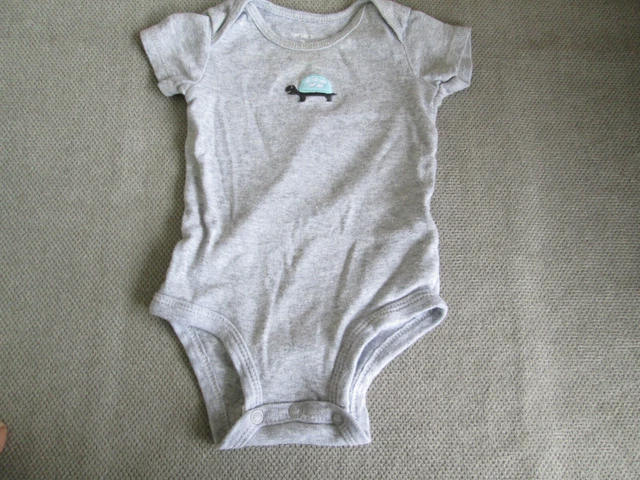 Carters Bodysuit 3 Months  Boy Girl Infant Baby Gray Turtle cute