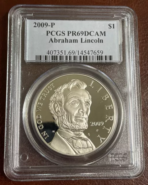2009-P Abraham Lincoln PCGS PR 69 DCAM Proof Commemorative Silver Dollar