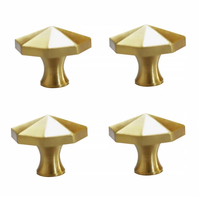 4 Pcs/ Cabinet Knobs Copper Drawer Handle Vintage Decor