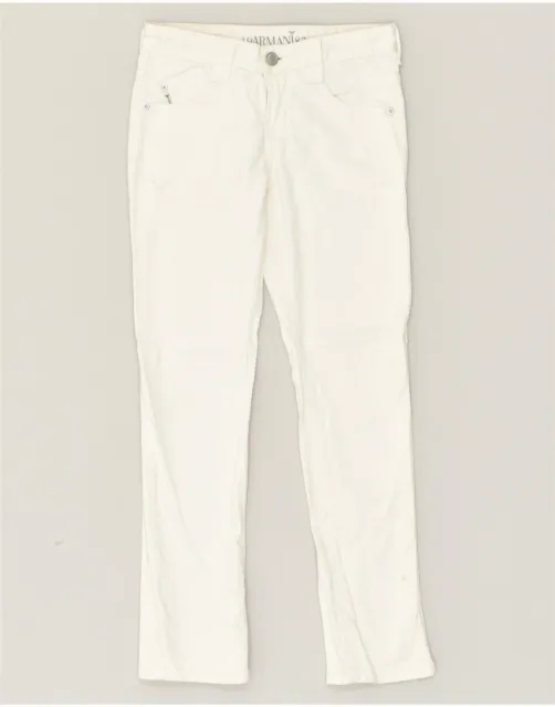 ARMANI JUNIOR Boys Slim Jeans 8-9 Years W24 L24 White Cotton KW15