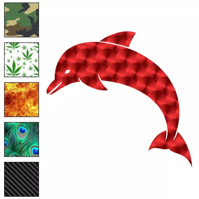 Dolphin Porpoise Jumping, Vinyl Decal Sticker, 40 Patterns & 3 Sizes, #6629
