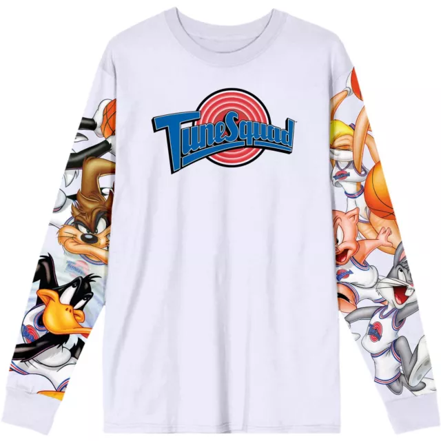 Space Jam Looney Tunes Men's Tune Squad Graphic Print Long Sleeve Tee T-Shirt