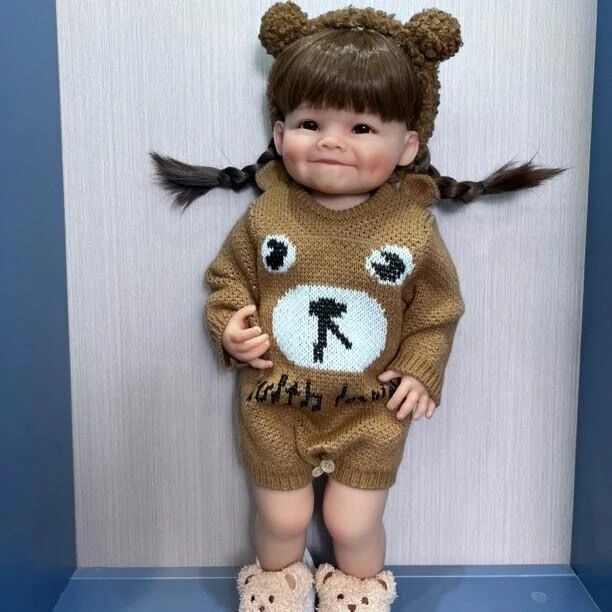 22inch Handmade Newborn Reborn Baby Dolls Full Vinyl Real Body Doll Kids Gift