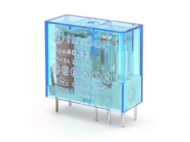 Relais Miniature PCB FINDER 40.52.9.048.0000 - DPDT, 48V DC, 8A - Neuf Pour Circuits électroniques