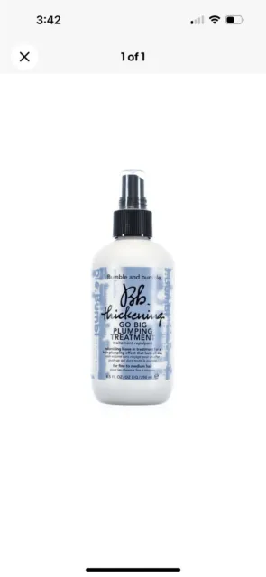 New Bumble & Bumble Thickening Go Big Plumping Treatment 8.5 oz