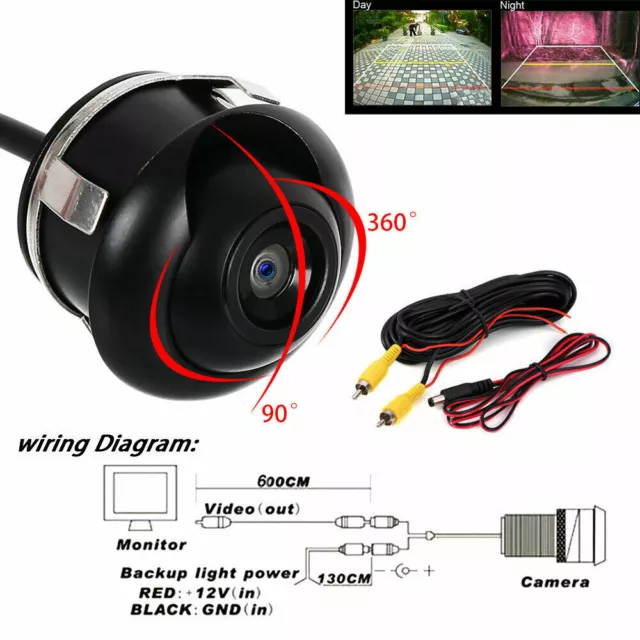 360° HD Car Rear View Reverse Back up Camera Waterproof D ют