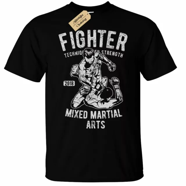 Fighter Mma T-Shirt Uomo Misto Arti Marziali Boxe
