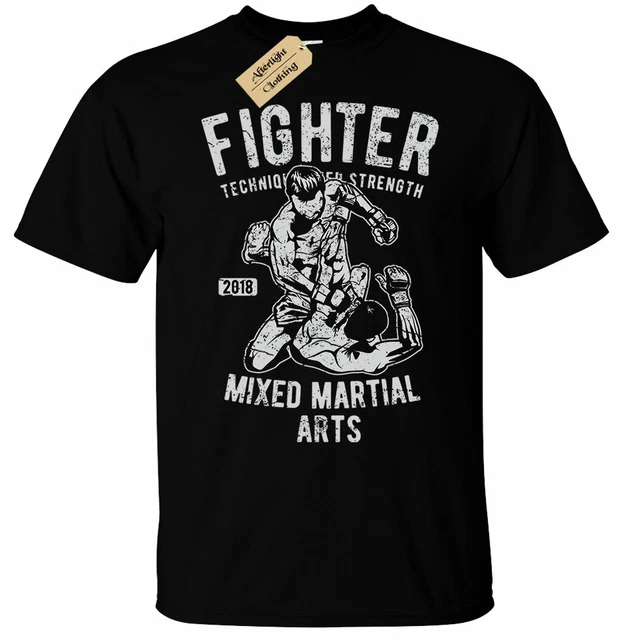 Fighter Mma T-Shirt Uomo Misto Arti Marziali Boxe