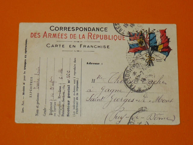 Cpa Guerre 14-18 Correspondance Militaire 1915 Poilus Armee Militaria Tranchees
