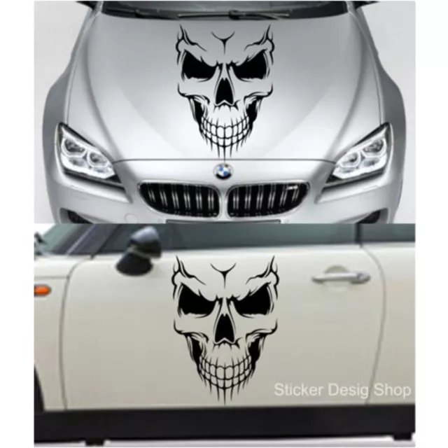 Skull Totenkopf Auto Aufkleber Sticker Wandtattoo Wandaufkleber Wohnzimmer Flur