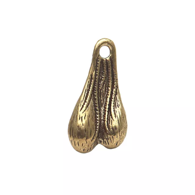 Solid Brass Bull Balls Edc Paracord Beads Keychain Key Ring Zipper Multi Tools