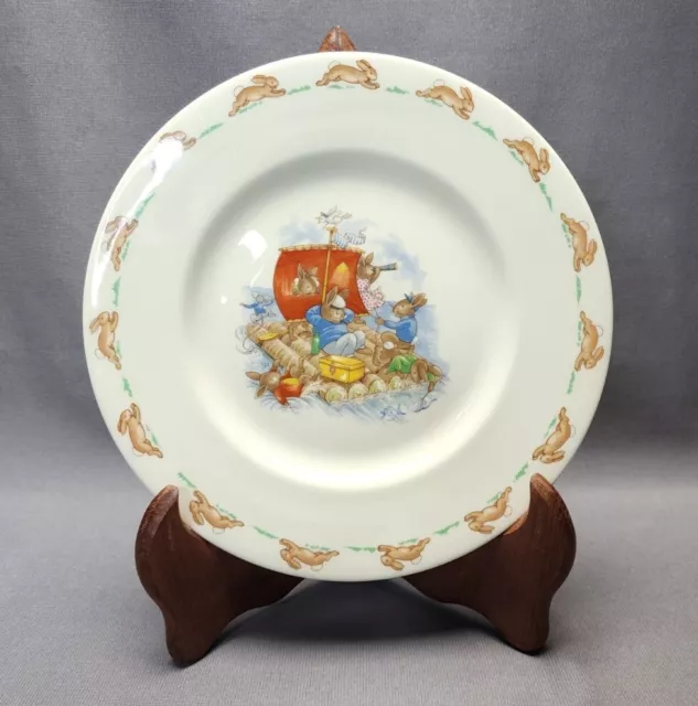 Vintage Bunnykins "Raft" by Royal Doulton England Salad Plate 8" Fine Bone China