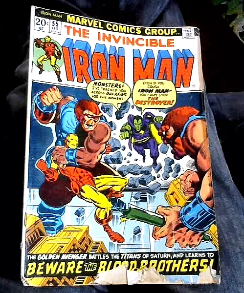 THE IRON MAN #55 (Feb.1973) comic Marvel 1st Appearance of Thanos + Drax