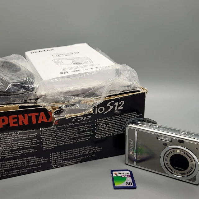 Pentax Optio S12 12.0MP Compact Digital Camera Silver Tested