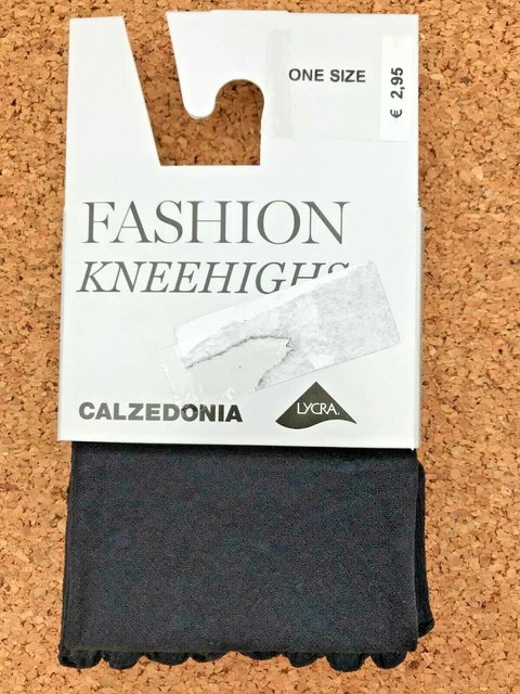 Chaussettes Femme Calzedonia à Points Genou Haut, Taille Unique, Couleur Bleu Neuf