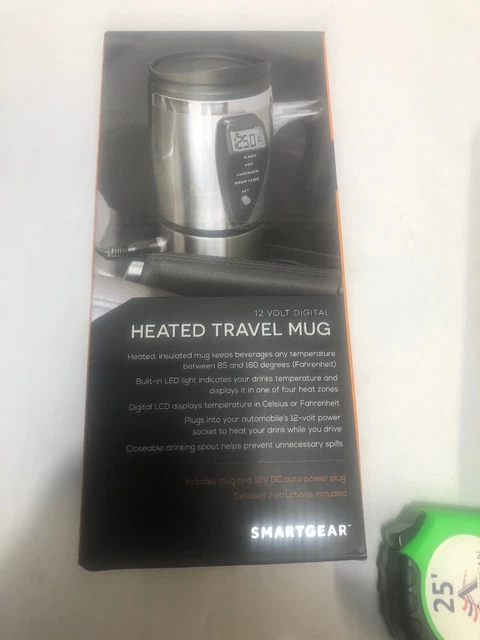 Smartgear Travel Mug Auto 12V Digital Heated Travel Mug Hot Stainless Coffee Cup 3