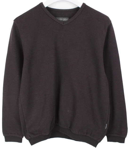 Pull Homme Gris Paul Galvin Taille L - Sweat Col Rond Imprimé Doux