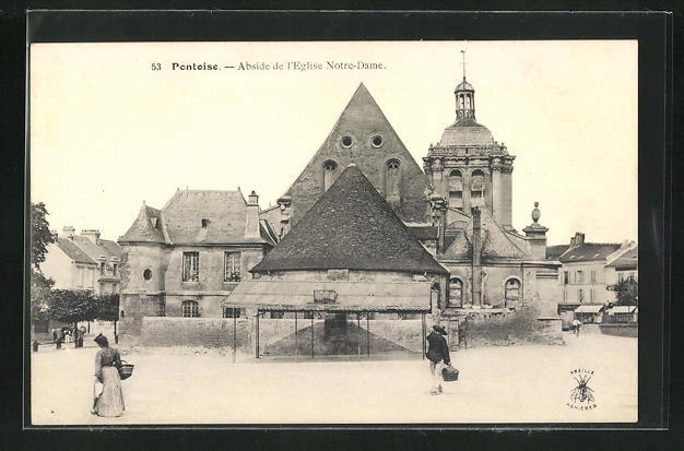 CPA Pontoise, Abside de l´Eglise Notre-Dame